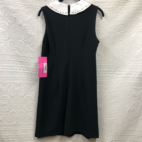 Betsy Johnson Peter Pan Collar Black Dress 4 NWT - Picture 5 of 8